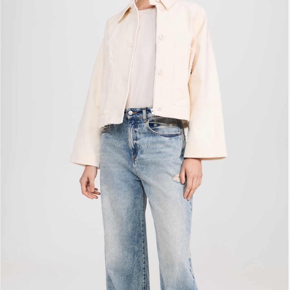 PAIGE Cream Utility Jacket with Cropped Boxy Fit
In new condition